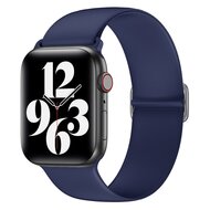 Elastische Solo Loop bandje - Donkerblauw - Geschikt voor Apple Watch 38mm / 40mm / 41mm / 42mm afbeelding