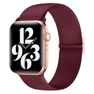 Elastische Solo Loop bandje - Wijnrood - Geschikt voor Apple Watch 44mm / 45mm / 46mm / 49mm afbeelding