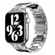 Stalen schakelband - Zilver - Geschikt voor Apple watch 38mm / 40mm / 41mm / 42mm afbeelding