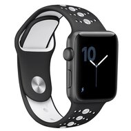 Sportbandje combi-kleuren - Zwart + wit - Geschikt voor Apple Watch 38mm / 40mm / 41mm / 42mm afbeelding