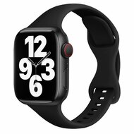 Sportbandje Slim Fit - Zwart - Geschikt voor Apple Watch 38mm / 40mm / 41mm / 42mm afbeelding