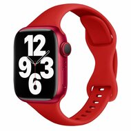 Sportbandje Slim Fit - Rood - Geschikt voor Apple Watch 38mm / 40mm / 41mm / 42mm afbeelding