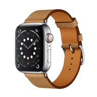 Lederen bandje - Licht Bruin - Geschikt voor Apple Watch 44mm / 45mm / 46mm / 49mm afbeelding