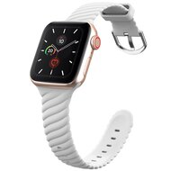 Siliconen 'Twist' bandje - Wit - Geschikt voor Apple Watch 44mm / 45mm / 46mm / 49mm afbeelding