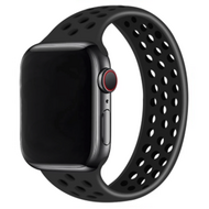 Solo Loop Sportbandje - Maat: L - Zwart - Geschikt voor Apple Watch 38mm / 40mm / 41mm / 42mm afbeelding