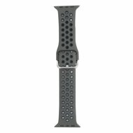 Siliconen sportband met gesp - Olijfgroen + Zwart - Geschikt voor Apple Watch 38mm / 40mm / 41mm / 42mm afbeelding