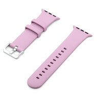 Rubberen sportbandje met gesp - Lichtpaars - Geschikt voor Apple Watch 38mm / 40mm / 41mm / 42mm afbeelding