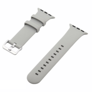 Rubberen sportbandje met gesp - Grijs - Geschikt voor Apple Watch 38mm / 40mm / 41mm / 42mm afbeelding