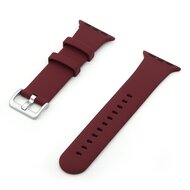 Rubberen sportbandje met gesp - Bordeaux - Geschikt voor Apple Watch 44mm / 45mm / 46mm / 49mm afbeelding