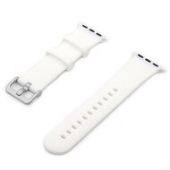 Rubberen sportbandje met gesp - Wit - Geschikt voor Apple Watch 44mm / 45mm / 46mm / 49mm afbeelding