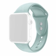 Siliconen sportbandje - Emerald Green - Dubbele druksluiting - Geschikt voor Apple Watch 44mm / 45mm / 46mm / 49mm afbeelding