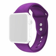 Siliconen sportbandje - Paars - Dubbele druksluiting - Geschikt voor Apple Watch 44mm / 45mm / 46mm / 49mm afbeelding