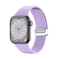 Siliconen bandje - Folding Buckle - Paars - Geschikt voor Apple Watch 38mm / 40mm / 41mm / 42mm afbeelding