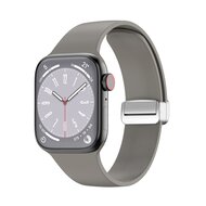 Siliconen bandje - Folding Buckle - Grijs - Geschikt voor Apple Watch 38mm / 40mm / 41mm / 42mm afbeelding