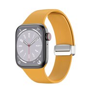 Siliconen bandje - Folding Buckle - Oker - Geschikt voor Apple Watch 38mm / 40mm / 41mm / 42mm afbeelding