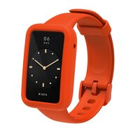 Siliconen sportbandje met case - Oranje - Xiaomi Smart band 7 Pro afbeelding