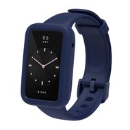 Siliconen sportbandje met case - Donkerblauw - Xiaomi Smart band 7 Pro afbeelding
