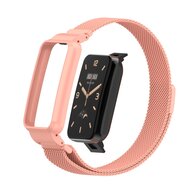 Milanese loop bandje met case - Roze - Xiaomi Smart Band 7 Pro afbeelding
