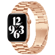 Stalen schakelband - Rosé goud - Geschikt voor Apple watch 38mm / 40mm / 41mm / 42mm afbeelding