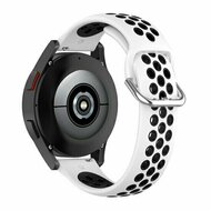 Huawei Watch GT 3 Pro - 43mm - Siliconen sportbandje met gesp - Wit + zwart afbeelding