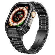 Ultra Protective Stainless Steel band - Zwart - Geschikt voor Apple watch 44mm afbeelding