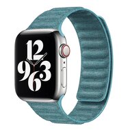 Denim nylon bandje - Lichtblauw - Geschikt voor Apple Watch 44mm / 45mm / 46mm / 49mm afbeelding