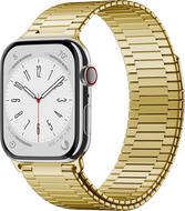Magnetische stalen band - Zeer sterke magneet - Goud - Geschikt voor Apple Watch 38mm / 40mm / 41mm / 42mm afbeelding