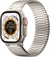 Magnetische stalen band - Zeer sterke magneet - Titanium kleur - Geschikt voor Apple Watch 38mm / 40mm / 41mm / 42mm afbeelding