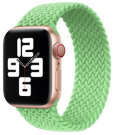 Braided Solo Loop nylon bandje - Maat: L - Lichtgroen - Geschikt voor Apple Watch 44mm / 45mm / 46mm / 49mm afbeelding