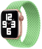 Braided Solo Loop nylon bandje - Maat: S - Lichtgroen - Geschikt voor Apple Watch 44mm / 45mm / 46mm / 49mm afbeelding