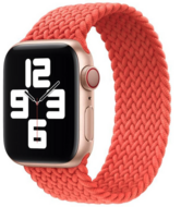 Braided Solo Loop nylon bandje - Maat: L - Zacht oranje - Geschikt voor Apple Watch 38mm / 40mm / 41mm / 42mm afbeelding