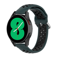 Siliconen sportbandje met gesp - Donkergroen + zwart - Samsung Galaxy watch 7 / Galaxy Watch FE - 40mm & 44mm afbeelding