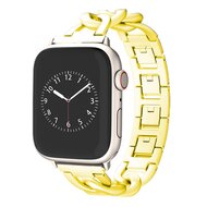 Metalen quick-release ketting band - Goud - Geschikt voor Apple watch 38mm / 40mm / 41mm / 42mm afbeelding