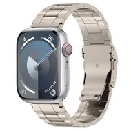 Titanium Premium Link bandje - Titanium kleur - Geschikt voor Apple Watch 38mm / 40mm / 41mm / 42mm afbeelding