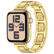 Slim Stainless steel quick-release band (small) - Goud - Geschikt voor Apple watch 38mm / 40mm / 41mm / 42mm afbeelding