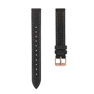 Leren denim bandje - Zwart - Garmin Lily 2 afbeelding