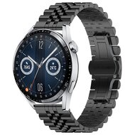 Stalen band - Zwart - Huawei Watch GT 5 (Pro) / GT 4 / GT 3 / GT 2 - 46mm afbeelding