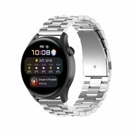 Stalen schakelband - Zilver - Huawei Watch GT 5 (Pro) / GT 4 / GT 3 / GT 2 - 46mm afbeelding