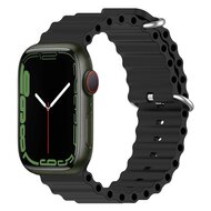Ocean bandje - Zwart - Geschikt voor Apple Watch 38mm / 40mm / 41mm / 42mm afbeelding