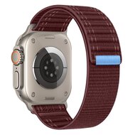 Nylon Wave band - Bordeaux - Geschikt voor Apple Watch 44mm / 45mm / 46mm / 49mm afbeelding