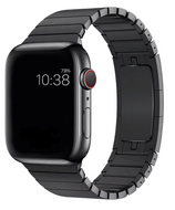 Schakelarmband Stainless Steel bandje - Zwart - Geschikt voor Apple Watch 44mm / 45mm / 46mm / 49mm afbeelding