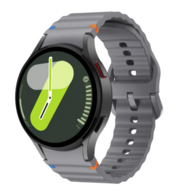 Wave Sportband met aansluitknop - Donkergrijs - Samsung Galaxy Watch 5 (Pro) - 40mm / 44mm / 45mm