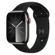 Rubberen sportbandje - Zwart - Geschikt voor Apple Watch 44mm / 45mm / 46mm / 49mm afbeelding