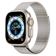 Stainless Steel Loop band - Titanium kleur - Extra strong - Geschikt voor Apple Watch 38mm / 40mm / 41mm / 42mm afbeelding