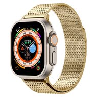 Stainless Steel Loop band - Goud - Extra strong - Geschikt voor Apple Watch 44mm / 45mm / 46mm / 49mm afbeelding