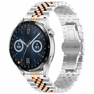 Stalen band - Zilver / rosé goud - Huawei Watch 4 (pro) / 3 (pro) / Ultimate afbeelding