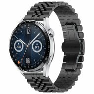Stalen band - Zwart - Huawei Watch 4 (pro) / 3 (pro) / Ultimate afbeelding