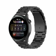 Stalen schakelband - Zwart - Huawei Watch 4 (pro) / 3 (pro) / Ultimate afbeelding