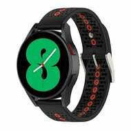 Dot Pattern siliconen bandje - Zwart met rood - Huawei Watch 4 (pro) / 3 (pro) / Ultimate afbeelding