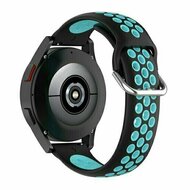 Siliconen sportbandje met gesp - Zwart + blauw - Huawei Watch 4 (pro) / 3 (pro) / Ultimate afbeelding